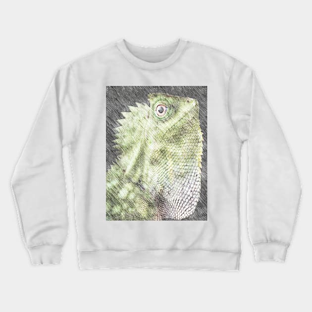 chameleon forest dragon Crewneck Sweatshirt by Banyu_Urip